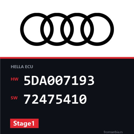Audi A4 5DA007193 72475410 Stage1 tuning file