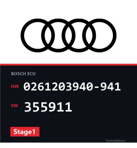 Audi A4 0261203940-941 355911 Stage1 tuning file