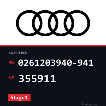 Audi A4 0261203940-941 355911 Stage1 tuning file