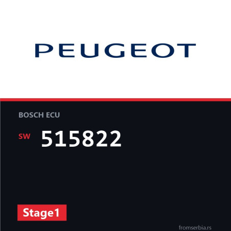 Peugeot 207 515822 Stage1 tuning file