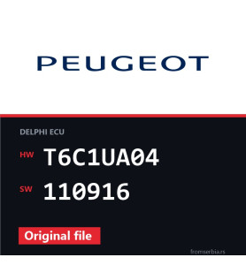 Peugeot 5008 T6C1UA04 110916 original ECU file