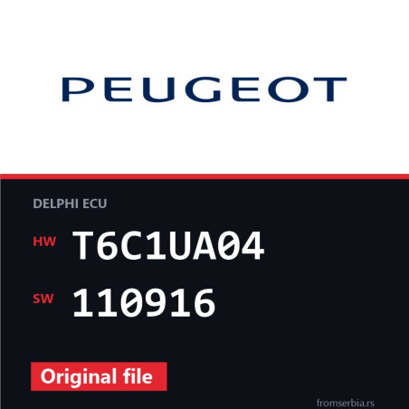 Peugeot 5008 T6C1UA04 110916 original ECU file