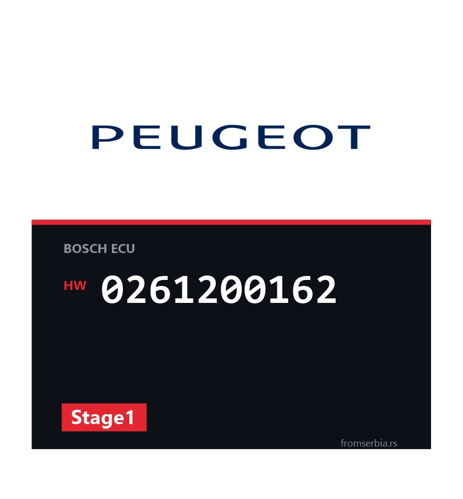 Peugeot 205 0261200162 Stage1 tuning file