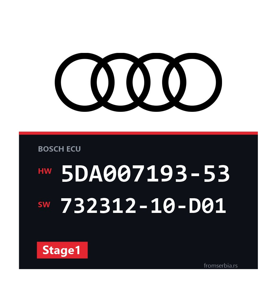 Audi A4 5DA007193-53 732312-10-D01 Stage1 tuning file