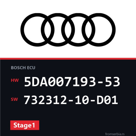 Audi A4 5DA007193-53 732312-10-D01 Stage1 tuning file