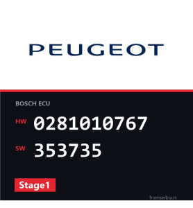 Peugeot 206 0281010767 353735 Stage1 tuning file