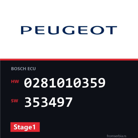 Peugeot 306 0281010359 353497 Stage1 tuning file