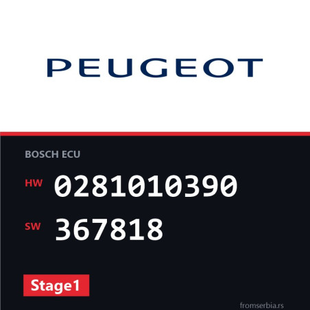 Peugeot 307 0281010390 367818 Stage1 tuning file