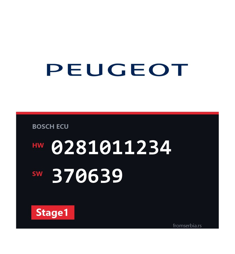 Peugeot 307 0281011234 370639 Stage1 tuning file