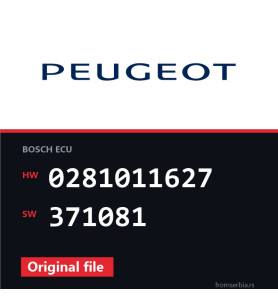 Peugeot 307 0281011627 371081 original ECU file