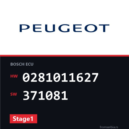 Peugeot 307 0281011627 371081 Stage1 tuning file