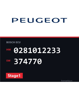 Peugeot 307 0281012233 374770 Stage1 tuning file