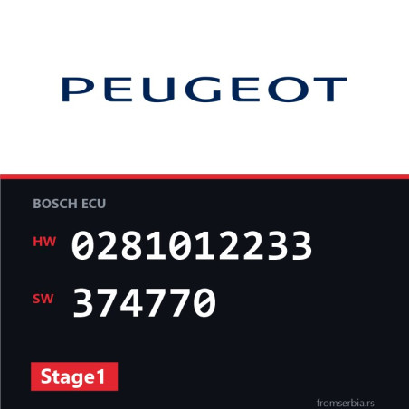 Peugeot 307 0281012233 374770 Stage1 tuning file
