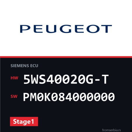 Peugeot 307 5WS40020G-T PM0K084000000 Stage1 tuning file