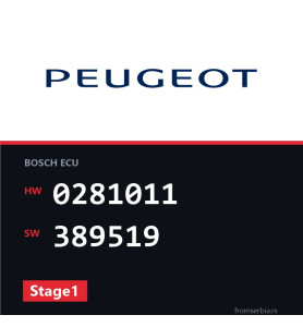Peugeot 308 0281011 389519 Stage1 tuning file