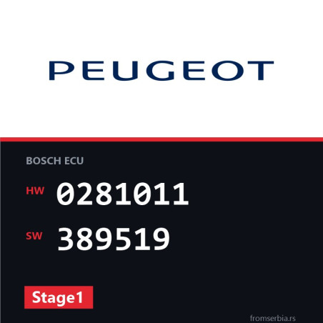 Peugeot 308 0281011 389519 Stage1 tuning file