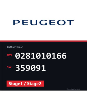 Peugeot 406 0281010166 359091 Stage1 / Stage2 tuning file