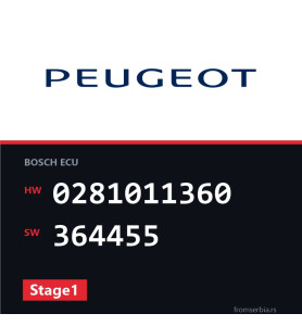 Peugeot 406 0281011360 364455 Stage1 tuning file