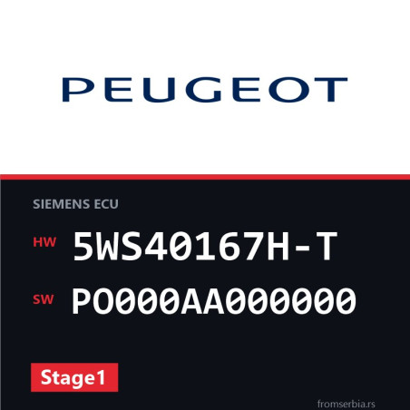 Peugeot 5WS40167H-T PO000AA000000 Stage1 tuning file