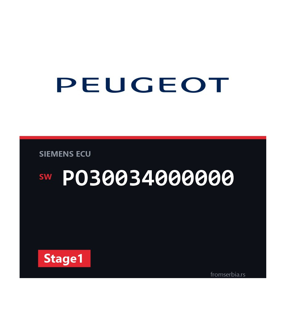 Peugeot 407 PO30034000000 Stage1 tuning file