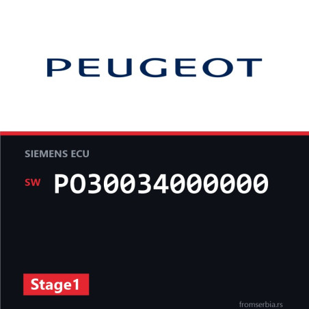 Peugeot 407 PO30034000000 Stage1 tuning file