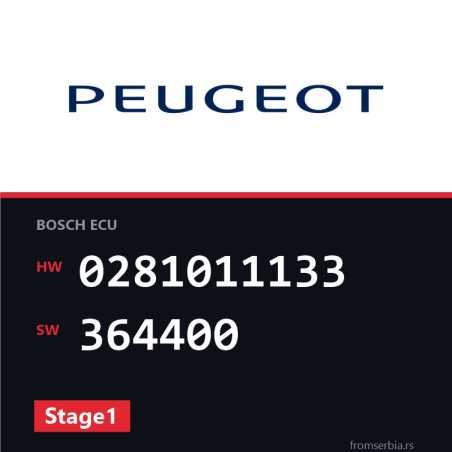Peugeot 806 0281011133 364400 Stage1 tuning file