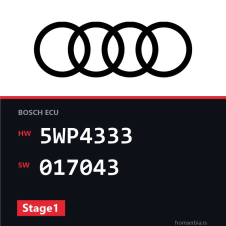Audi A4 5WP4333 017043 Stage1 tuning file
