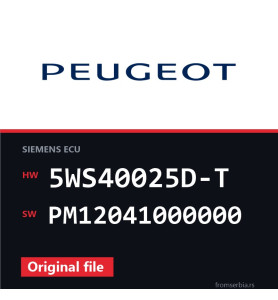 Peugeot Partner 5WS40025D-T PM12041000000 original ECU file