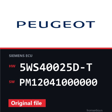 Peugeot Partner 5WS40025D-T PM12041000000 original ECU file