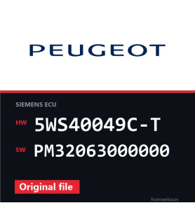 Peugeot Partner 5WS40049C-T PM32063000000 original ECU file