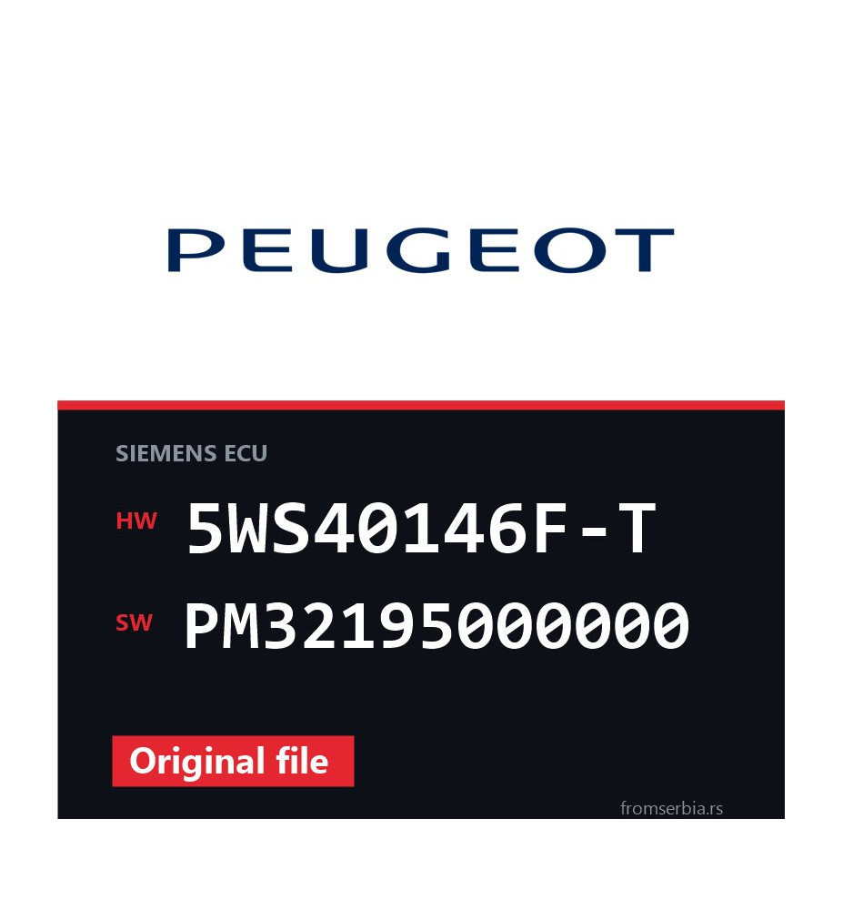 Peugeot Partner 5WS40146F-T PM32195000000 original ECU file
