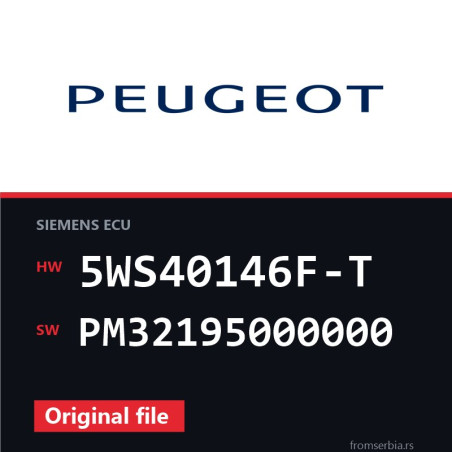 Peugeot Partner 5WS40146F-T PM32195000000 original ECU file