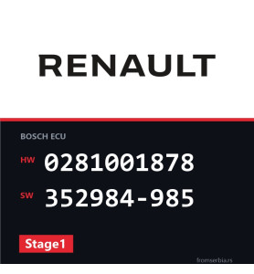 Renault Kango 0281001878 352984-985 Stage1 tuning file