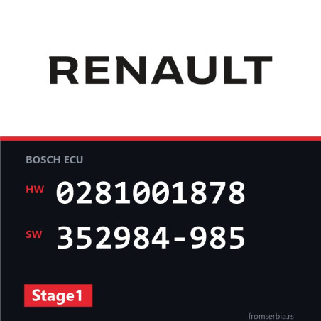 Renault Kango 0281001878 352984-985 Stage1 tuning file