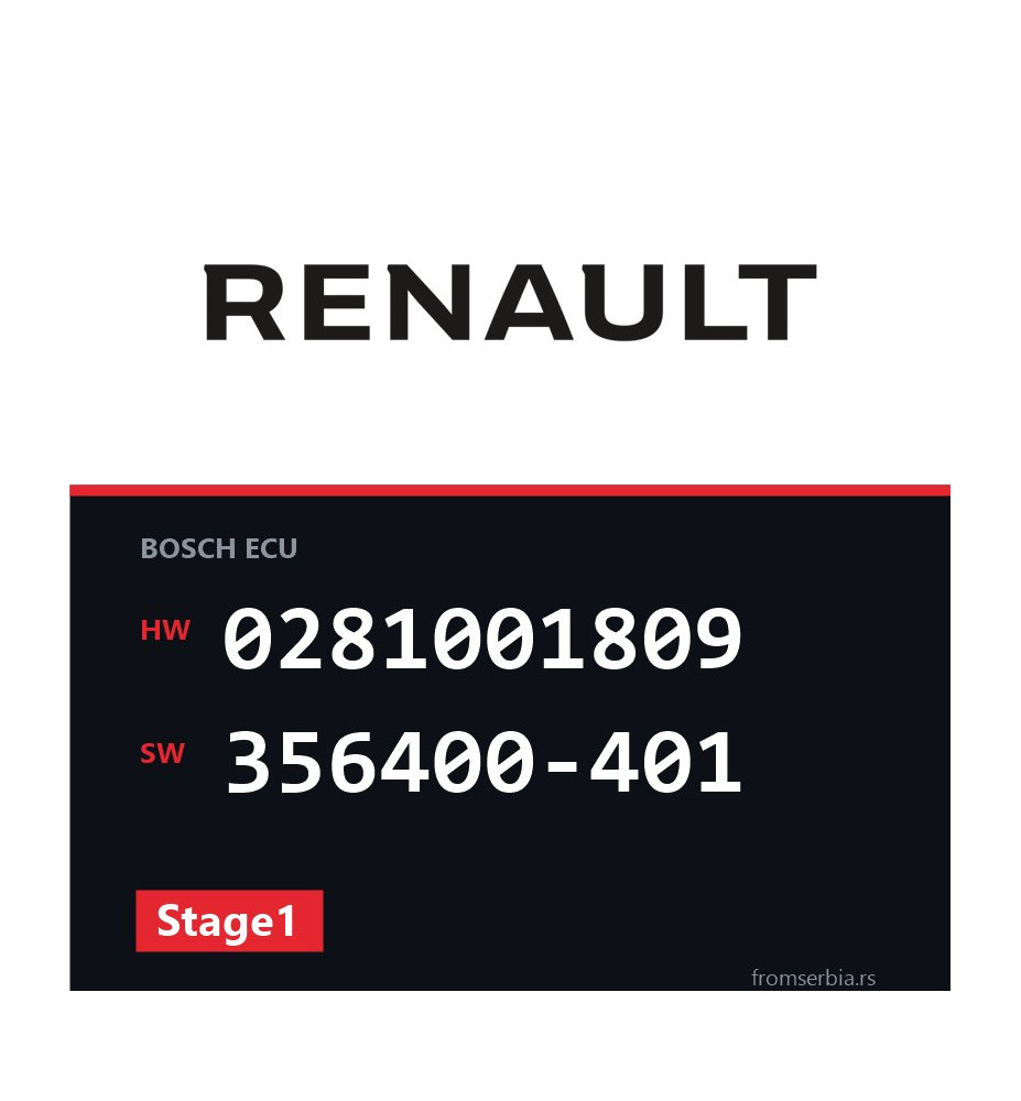 Renault Scenic 0281001809 356400-401 Stage1 tuning file