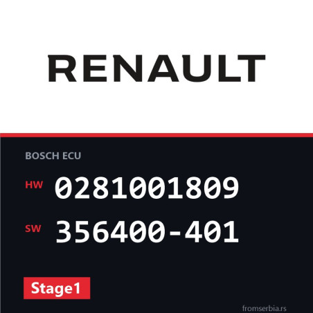 Renault Scenic 0281001809 356400-401 Stage1 tuning file