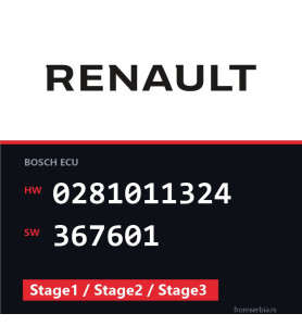 Renault Laguna 0281011324 367601 Stage1 / Stage2 / Stage3 tuning file