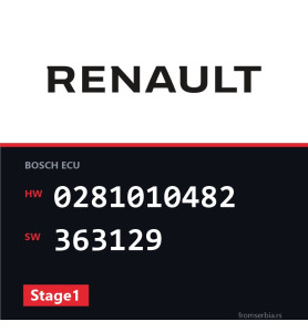 Renault Laguna 0281010482 363129 Stage1 tuning file