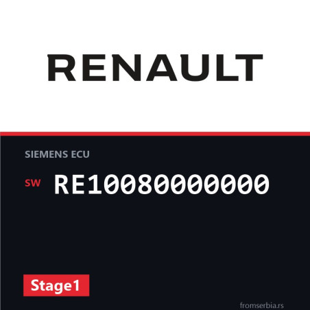 Renault Megane RE10080000000 Stage1 tuning file