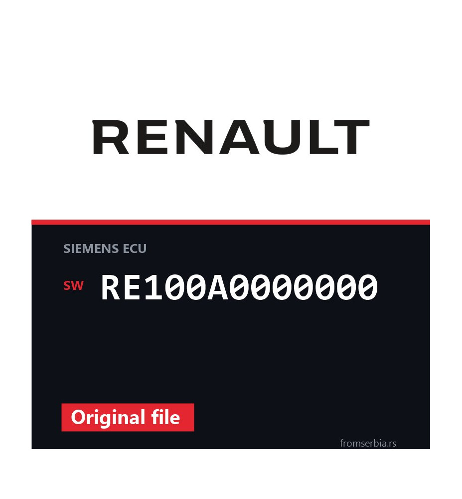 Renault Megane RE100A0000000 original ECU file
