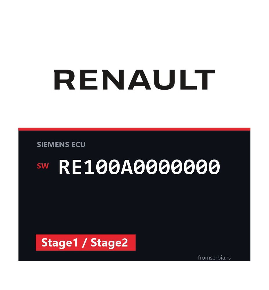 Renault Megane RE100A0000000 Stage1 / Stage2 tuning file