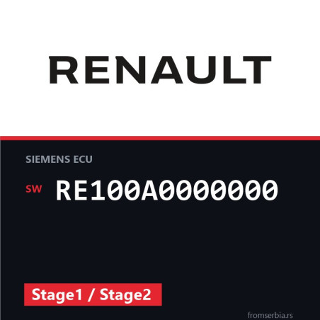 Renault Megane RE100A0000000 Stage1 / Stage2 tuning file