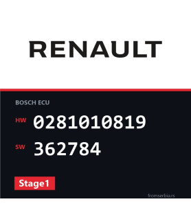 Renault Megane 0281010819 362784 Stage1 tuning file