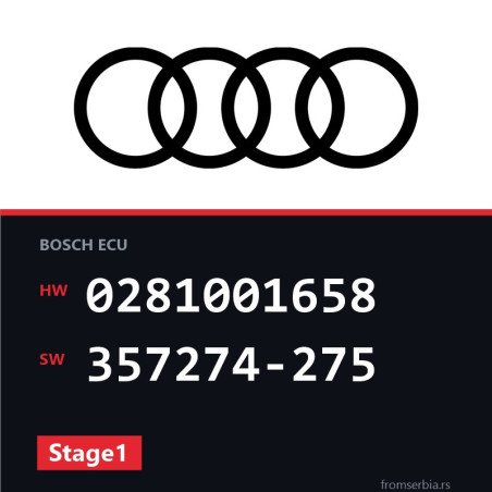 Audi A4 0281001658 357274-275 Stage1 tuning file