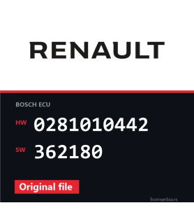 Renault Megane 0281010442 362180 original ECU file