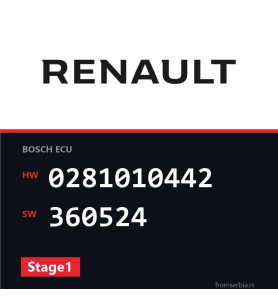 Renault Megane 0281010442 360524 Stage1 tuning file
