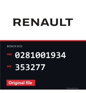 Renault Scenic 0281001934 353277 original ECU file