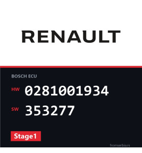 Renault Scenic 0281001934 353277 Stage1 tuning file