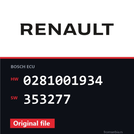 Renault Scenic 0281001934 353277 original ECU file