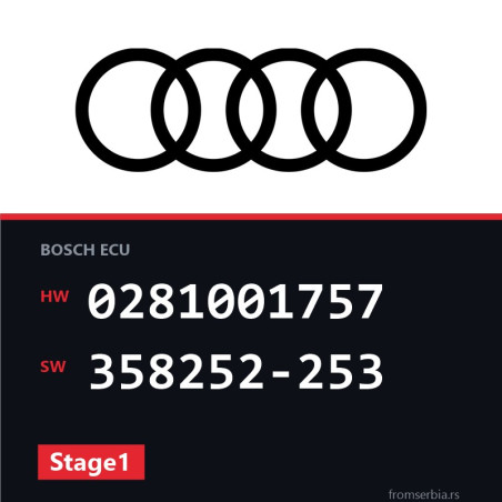 Audi A4 0281001757 358252-253 Stage1 tuning file